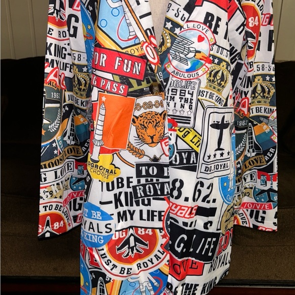 Charlie Charlie Charlotte • Large • Graffiti Travel Print • Multi-Colors Blazer - Picture 6 of 16